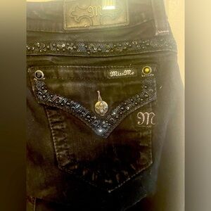 Miss Me MidRise Skinny Jeans - Black